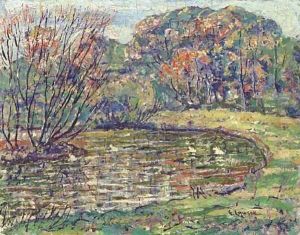Autumn Pond by Ernest Lawson