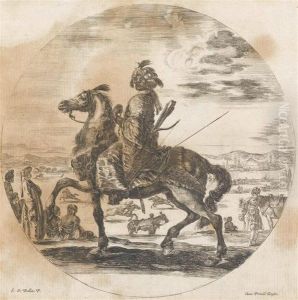 Horseman by Stefano della Bella