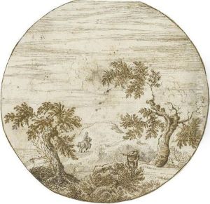 Landscape With Two Riders by Stefano della Bella