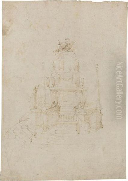 A Design For A Free-standing Funerary Monument - view 1