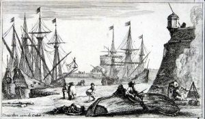 Vue D'un Coin De Calais by Stefano della Bella