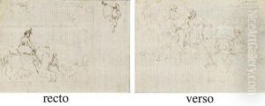 A Cavalier Attended By A Page, And A Study Of A Trumpeting Angel ( A Cavalier Attended By A Page, And A Study Of A Trumpeting Angel (