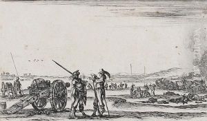 Un Officier Donnant Des Ordres A Une Sentinelle by Stefano della Bella