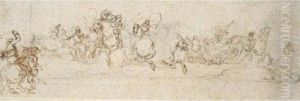 Battle Scene by Stefano della Bella