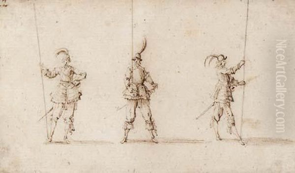 Three Soldiers, After Jacques Callot - view 1