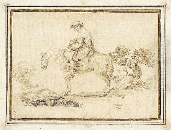 Two Studies: A Traveller And A Fisherman - view 1