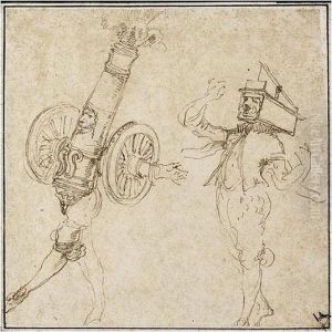 Two Designs For Masquerade Costumes: A Cannon And A Mousetrap Two Designs For Masquerade Costumes: A Cannon And A Mousetrap