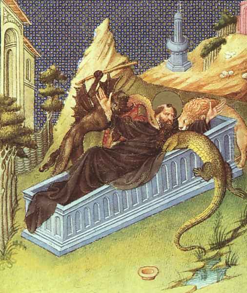 Belles Heures de Duc du Berry -Folio 194- St. Anthony Attacked by Devils 1408-09 - view 1