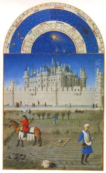 Les tres riches heures du Duc de Berry- Octobre (October) 1412-16 - view 1