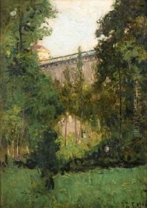 Landscape At Beinette by Lorenzo Delleani