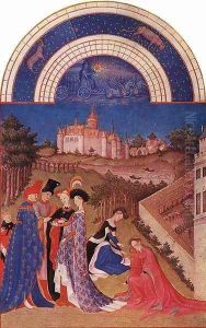 Les tres riches heures du Duc de Berry. Avril (April) 1412-16 by Jean Limbourg