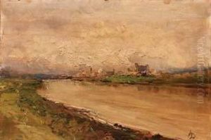 Paesaggio Fluviale by Lorenzo Delleani