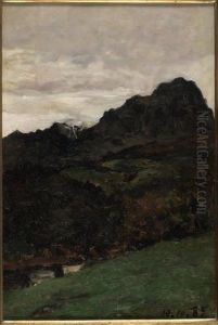 "autunno Sopra Pollone" 10.10.85 by Lorenzo Delleani