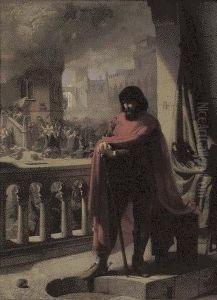 "ezzelino Da Romano Contempla L'eccidio Di Vicenza" 1863