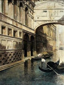 "venezia, Il Ponte Dei Sospiri" 1887 by Lorenzo Delleani