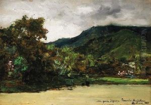 "giardino Sotto Il Monte (giardino Nel Biellese)" 1889 by Lorenzo Delleani