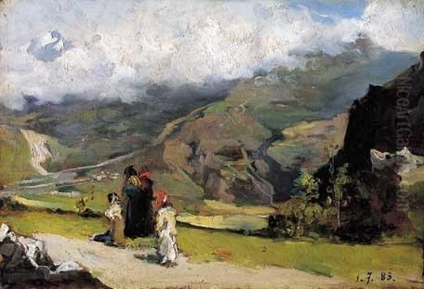 "sotto Il Sole Di Luglio (dintorni Di Oropa)" 1.7.83 - view 1