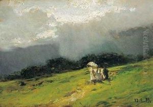 "passeggiata Dopo Il Temporale" 1899 by Lorenzo Delleani