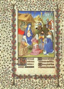 Belles Heures de Duc du Berry -Folio 54- The Adoration of the Magi 1408-09 by Jean Limbourg