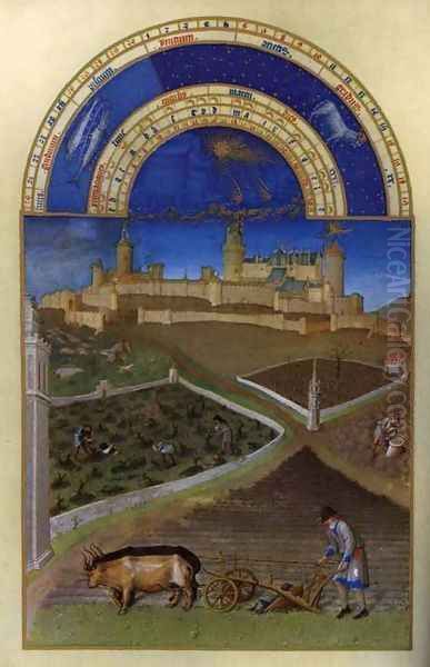 Les tres riches heures du Duc de Berry- Mars (March) 1412-16 - view 1