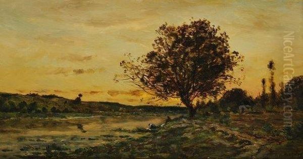 Bord De Riviere Au Crepuscule - view 1