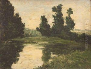 Bord D'etang ( Fentes) Sbg by Hippolyte Camille Delpy