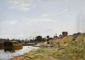 Bord De Marne Anime De Personnages by Hippolyte Camille Delpy