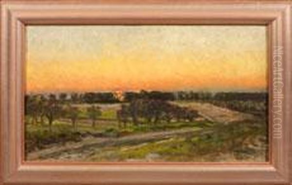 Impressionistische Landschaft Im Abendrot - view 1