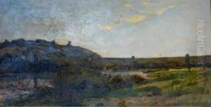 Bord De Riviere by Hippolyte Camille Delpy