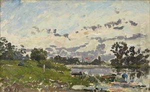 Bord D'etang by Hippolyte Camille Delpy