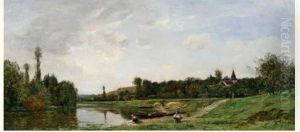 Les Lavandieres Au Bord De L'oise