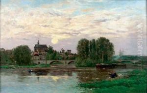 Lavandieres Au Bord De La Riviere