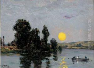 Bord De Riviere, L'oise by Hippolyte Camille Delpy
