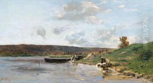 Lavandieres Au Bord De L'eau