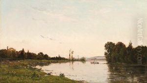 Washerwoman On A River Bank