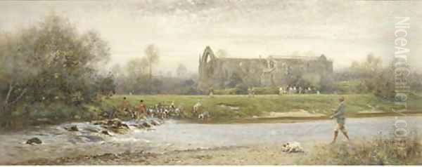 Otter hunting, Bolton Abbey - view 1