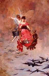 A Chariot Of Swallows by Alexandre Louis Leloir