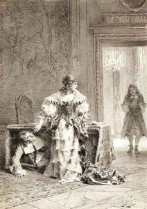 The unexpected visitor by Alexandre Louis Leloir