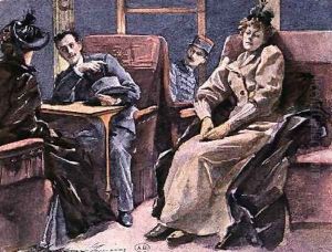 Scene in a train