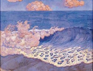 Blue seascape Wave Effect by Georges Lacombe