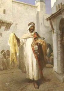 The streetseller by Jean Raymond Hippolyte Lazerges