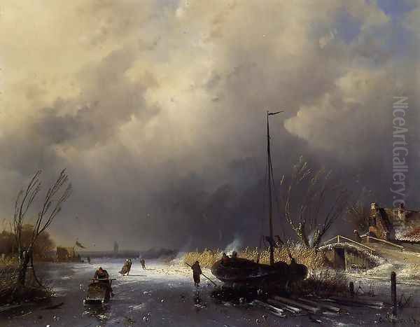 A Winter Landscape with Skaters - view 1