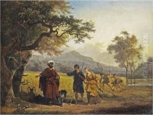 Des Scenes De La Vie De Ruth: 
Ruth Quittant Son Pays Natal Pour Bethlehem; Ruth Dans Les Champs De 
Boaz; Ruth Au Pieds De Boaz; Le Banquet De Mariage De Ruth Et Boaz by Jean Louis (Marnette) De Marne