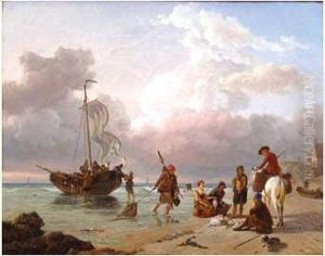"le Retour De La Peche" by Jean Louis (Marnette) De Marne