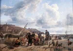 Le Retour De La Peche by Jean Louis (Marnette) De Marne