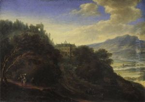 Berglandschaft Mit Einem Schloss