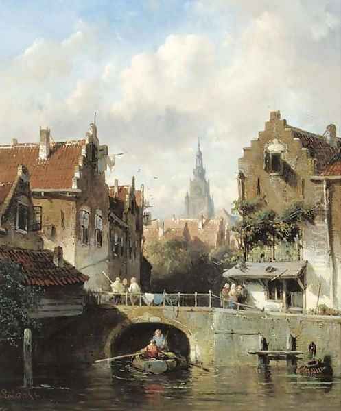 View of a canal in a Dutch town - view 1