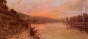 Soleil Levant Sur La Seine (Sunrise on the Seine) by Jaques L'Huillier