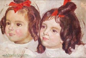 Portraits De Deux Fillettes by Maurice Denis