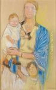 Madame D'avezac De Casteria Et Ses Enfants by Maurice Denis